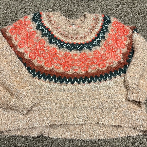 Free People Festive Frost Sweater size medium - Picture 3 of 4
